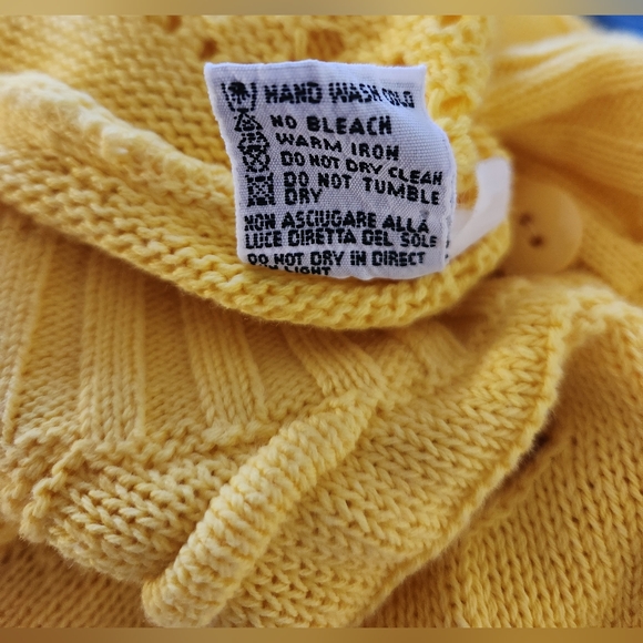 United Colors Of Benetton Yellow Knit Cardigan - Picture 5 of 6